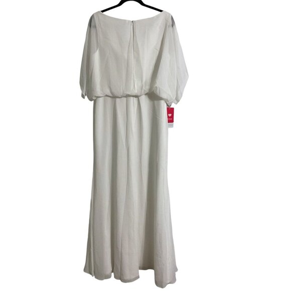 JJ'S HOUSE Bridesmaid Dress Floor-Length Chiffon Front Slit NWT size US 12 - Picture 4 of 13